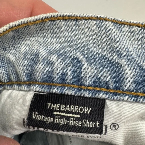 Blank NYC The Barrow Vintage High Rise Distressed Light Wash Denim Shorts Sz 25 - Picture 3 of 5